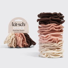 Load image into Gallery viewer, Kitsch - Recycled Fabric Petal Hair Elastics 10pc Set - Blush