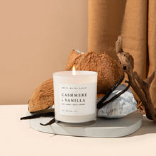 Load image into Gallery viewer, Sweet Water Decor - Cashmere + Vanilla Soy Candle White Jar 11oz