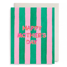 Load image into Gallery viewer, Pink and Green Striped Mother's Day Card
