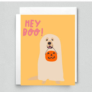 Hey Boo! Dog Halloween Card