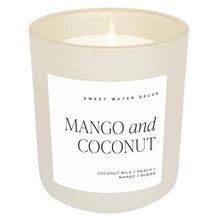 Load image into Gallery viewer, Sweet Water Decor - Mango And Coconut Soy Candle Matte White Jar 15oz
