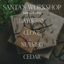 Load image into Gallery viewer, Sweet Water Decor - Santa's Workshop Soy Candle Matte Green Jar 15oz