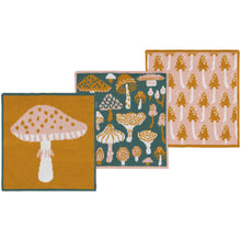 Load image into Gallery viewer, Mushroom Gems Knit Dishcloth Set of 3