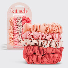 Load image into Gallery viewer, Kitsch - Ruched Satin Scrunchies 5pc Set - Assorted Cherry Blossom