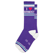 Load image into Gallery viewer, Gumball Poodle - I ❤️ Romantasy Gym Crew Socks