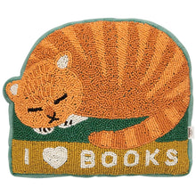 Load image into Gallery viewer, Book Club Beaded Throw Pillow