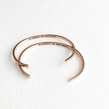 Load image into Gallery viewer, GlassHouseGoods - ALLERGIC TO BULLSHIT BRACELET