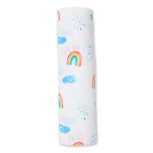 Load image into Gallery viewer, Lulujo Rainbow Sky Swaddling Blanket