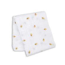 Load image into Gallery viewer, Lulujo Swaddle Blanket Muslin Cotton Bees