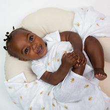 Load image into Gallery viewer, Lulujo Swaddle Blanket Muslin Cotton Bees
