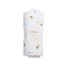 Load image into Gallery viewer, Lulujo Swaddle Blanket Muslin Cotton Bees