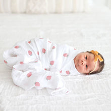 Load image into Gallery viewer, Lulujo Swaddle Blanket Muslin Cotton Strawberries