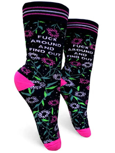 Fuck Around and Find Out Women's Crew Socks