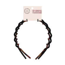 Load image into Gallery viewer, Kitsch - Zig Zag Headband 2pc - Black & Tort