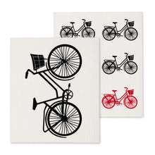 Load image into Gallery viewer, Bicycle Dishcloths. Set of 2