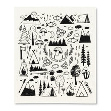 Load image into Gallery viewer, Camping Motif Dishcloths. Set of 2