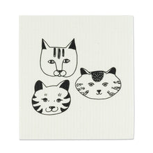 Load image into Gallery viewer, Simple Cat Faces Dishcloths. Set of 2