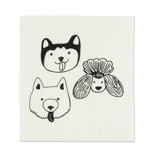 Load image into Gallery viewer, Simple Dog Faces Dishcloths. Set of 2