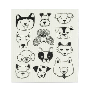 Simple Dog Faces Dishcloths. Set of 2