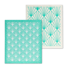Load image into Gallery viewer, Art Deco Graphic Dishcloths. Set of 2