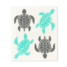 Load image into Gallery viewer, Sea Turtles Dishcloths. Set of 2