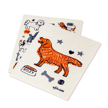Load image into Gallery viewer, Dogs with Names Dish Cloths. Set of 2