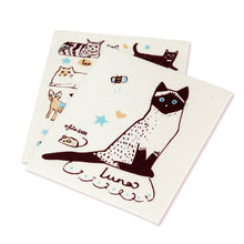 Load image into Gallery viewer, Cats with Names Dish Cloths. Set of 2