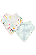 Load image into Gallery viewer, LouLou Lollipop Shell Floral Muslin Bandana Bib Set