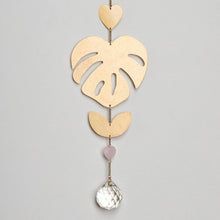 Load image into Gallery viewer, Scout - Suncatcher Monstera Leaf/Rose Quartz