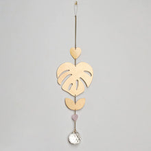 Load image into Gallery viewer, Scout - Suncatcher Monstera Leaf/Rose Quartz