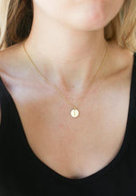 Load image into Gallery viewer, Letter Disc Necklace - Gold - I
