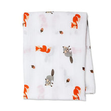 Load image into Gallery viewer, Lulujo Forest Friends Swaddling Blanket