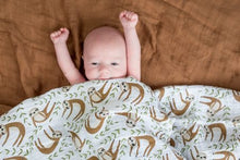 Load image into Gallery viewer, Modern Sloth Swaddling Blanket