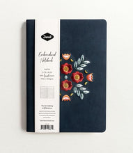 Load image into Gallery viewer, Denik - Evelynn Blue Embroidered Hardcover Layflat Journal