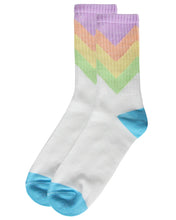 Load image into Gallery viewer, MeMoi - Pastel Arrow Crew Socks