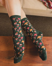 Load image into Gallery viewer, MeMoi - Mushroom Field Bamboo Blend Crew Socks