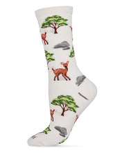 Load image into Gallery viewer, MeMoi - Oh Deer Bamboo Blend Crew Socks