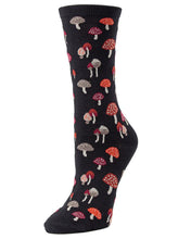 Load image into Gallery viewer, MeMoi - Mushroom Field Bamboo Blend Crew Socks