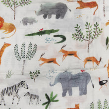 Load image into Gallery viewer, Loulou Lollipop Safari Jungle Muslin Swaddle