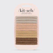 Load image into Gallery viewer, Kitsch Recycled Nylon Glitter Medium Elastics 12pc - Neutral