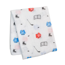 Load image into Gallery viewer, Lulujo Hockey Swaddling Blanket