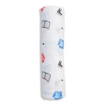 Load image into Gallery viewer, Lulujo Hockey Swaddling Blanket