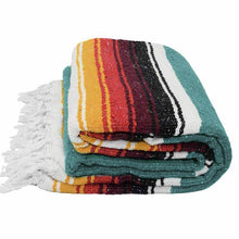 Load image into Gallery viewer, West Path - Turquoise Sunset Baja Diamond Blanket