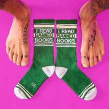 Load image into Gallery viewer, Gumball Poodle - I Read Banned Books Gym Crew Socks