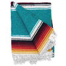 Load image into Gallery viewer, West Path - Turquoise Sunset Baja Diamond Blanket