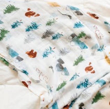Load image into Gallery viewer, Loulou Lollipop Adventure Begins Muslin Swaddle