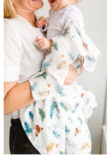 Load image into Gallery viewer, Loulou Lollipop Adventure Begins Muslin Swaddle