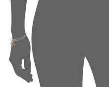 Load image into Gallery viewer, ALEX & ANI “N” Initial Charm Bangle - Two Tone