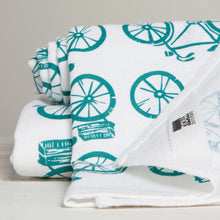 Load image into Gallery viewer, Bike Ride Floursack Dish Towels Set of 2