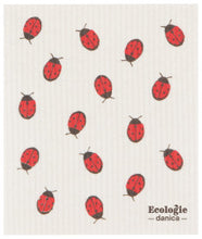 Load image into Gallery viewer, Fly Away Ladybug Swedish Sponge Cloth